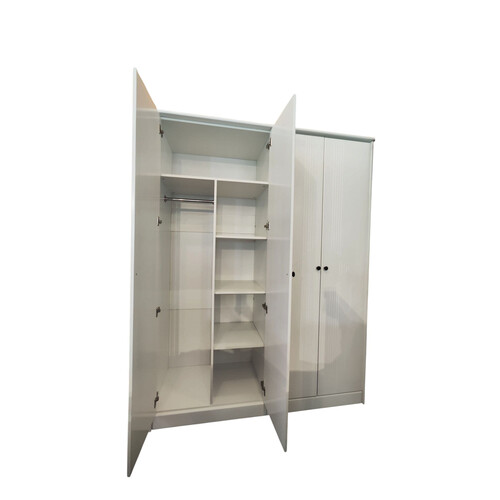 SN 8039 4W 4 DOOR WARDROBE-WHITE